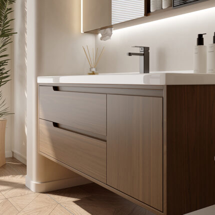 solid oak bathroom vanity